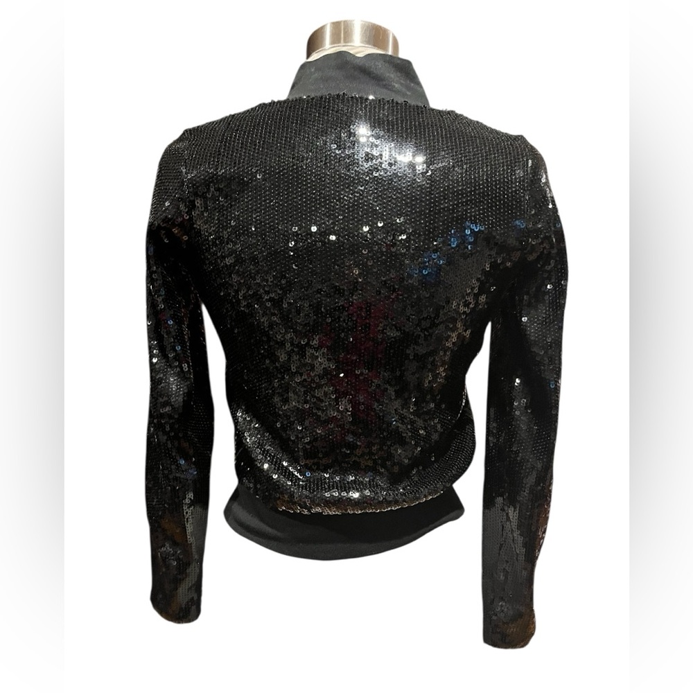 Sequined Zip Front Bomber Jacket From Internation… - image 5